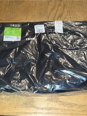 IZOD Men's Golf Straight Pants Black 52 x 30 UPF-50 Sun Protection Wicking